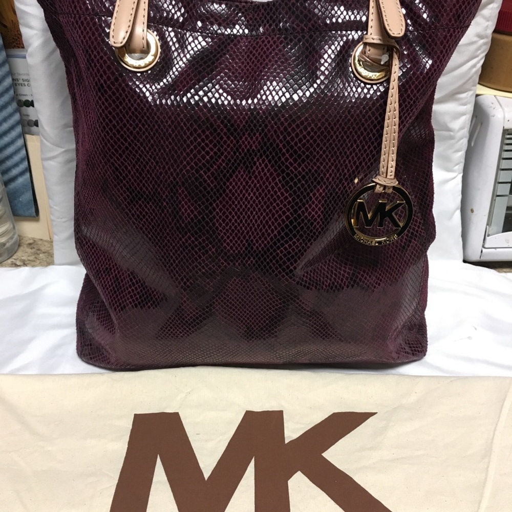 Michael Kors faux Snakeskin tote.